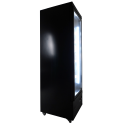 Vitrine murale réfrigérée full black positive 0/+10°C - 1 porte vitrée battante - 450 litres - CEB-500R BL