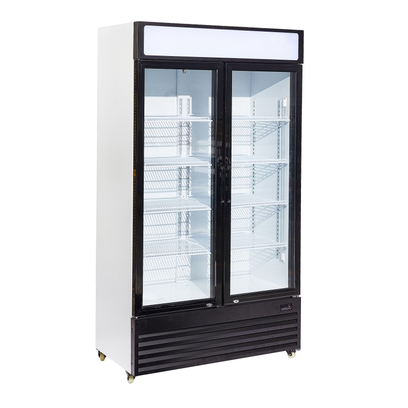 RÉFRIGÉRATEUR 2 PORTES EN VERRE BEZ-750 GD - 1120x610x1965 mm