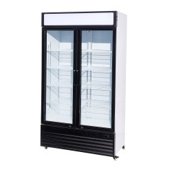 RÉFRIGÉRATEUR 2 PORTES EN VERRE BEZ-750 GD - 1120x610x1965 mm