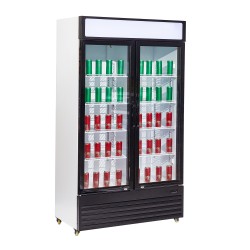 RÉFRIGÉRATEUR 2 PORTES EN VERRE BEZ-750 GD - 1120x610x1965 mm