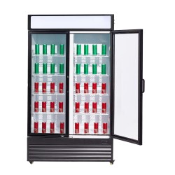 RÉFRIGÉRATEUR 2 PORTES EN VERRE BEZ-750 GD - 1120x610x1965 mm