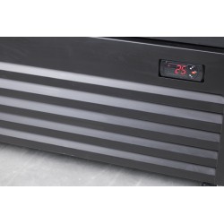 Armoire à boissons totalement noire avec 2 portes coulissantes et bandeau lumineux - 780 litres