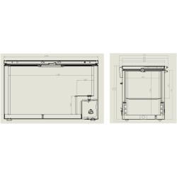 Congélateur coffre avec couvercle plein battant inox - 407 litres