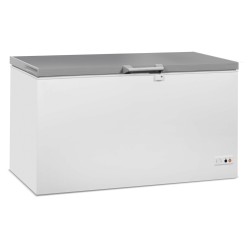 Congélateur coffre avec couvercle plein battant inox - 469 litres