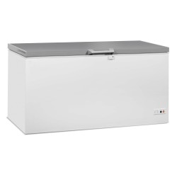Congélateur coffre avec couvercle plein battant inox - 592 litres