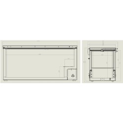 Congélateur coffre avec couvercle plein battant inox - 592 litres