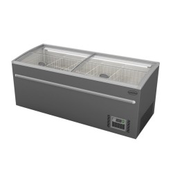 Congélateur de supermarché gris - Dégivrage automatique - 2100 x 850 x 870 mm