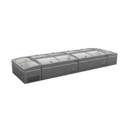 Congélateur de supermarché gris - Dégivrage automatique - 2100 x 850 x 870 mm