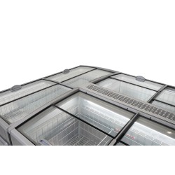 Congélateur de supermarché gris - Dégivrage automatique - 1450 x 850 x 870 mm