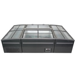 Congélateur de supermarché gris - Dégivrage automatique - 1450 x 850 x 870 mm