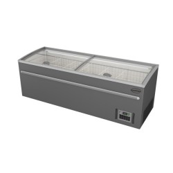 Congélateur de supermarché gris - Dégivrage automatique - 2500 x 850 x 870 mm