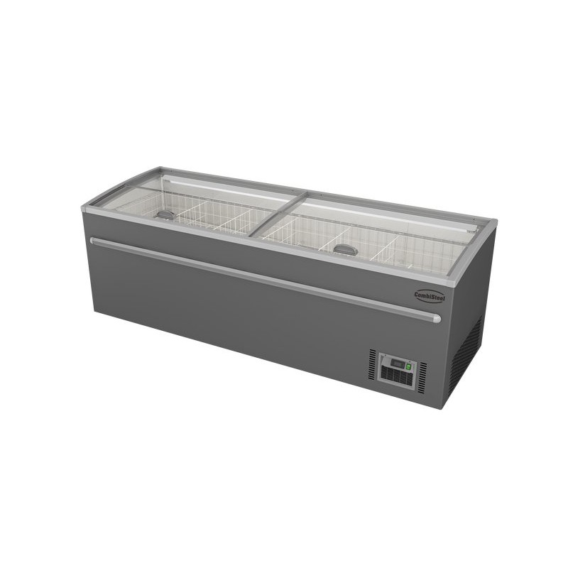 Congélateur de supermarché gris - Dégivrage automatique - 2500 x 850 x 870 mm