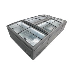 Congélateur de supermarché gris - Dégivrage automatique - 2500 x 850 x 870 mm
