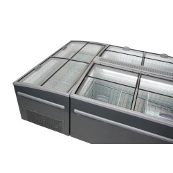 Congélateur de supermarché gris - Dégivrage automatique - 2500 x 850 x 870 mm