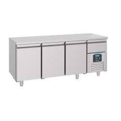 Table réfrigérée 3 portes GN 1/1 avec tiroir réfrigéré - T°-2°/+8°C - Combisteel