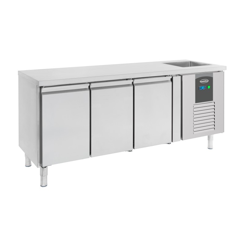 700 TABLE RÉFRIGÉRÉE PLONGE 3 PORTES - 2020x700x960 mm