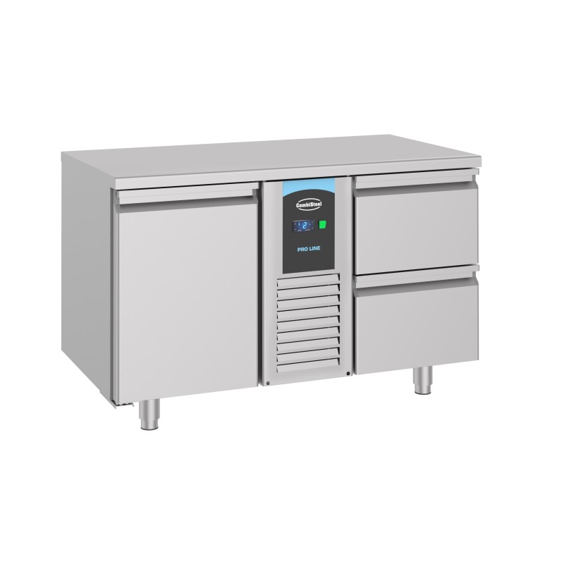 700 TABLE RÉFRIGÉRÉE 1 PORTE ET 2 TIROIRS MONOBLOCK ENERGY LINE - 1300x700x850 mm