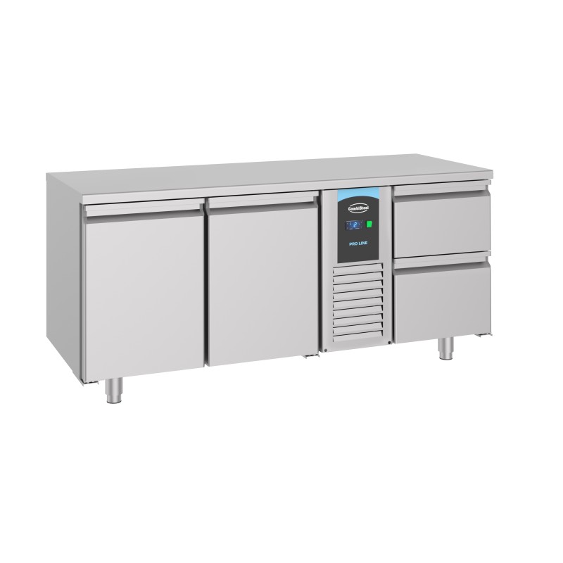 700 TABLE RÉFRIGÉRÉE 2 PORTES ET 2 TIROIRS MONOBLOCK ENERGY LINE - 1785x700x850 mm