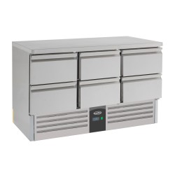 TABLE RÉFRIGÉRÉE 6 DRAWERS - 1365x700x875 mm