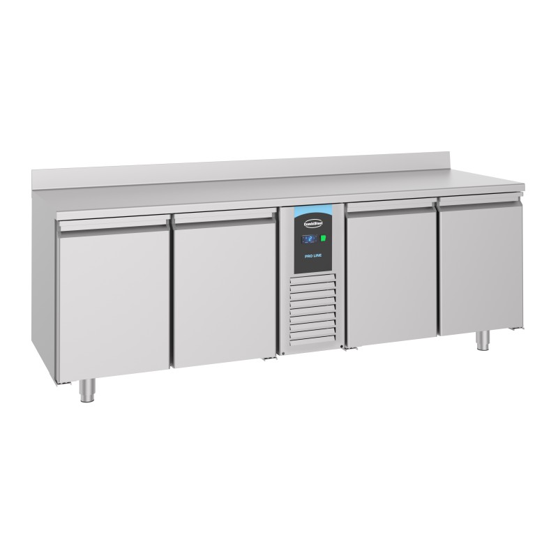 700 TABLE RÉFRIGÉRÉE BORD RELEVÉ 4 PORTES MONOBLOCK ENERGY LINE - 2270x700x860 mm