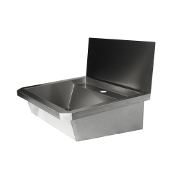ÉVIER INOX 1 ROBINET 600MM BOUCHON DE VIDANGE ET COUVERCLE ANTI-ÉCLABOUSSURES INCLUS - 600x468x438 mm