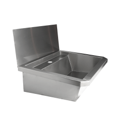 ÉVIER INOX 1 ROBINET 600MM BOUCHON DE VIDANGE ET COUVERCLE ANTI-ÉCLABOUSSURES INCLUS - 600x468x438 mm