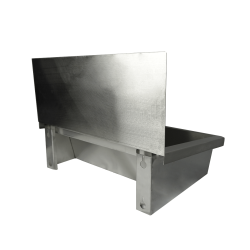 ÉVIER INOX 1 ROBINET 600MM BOUCHON DE VIDANGE ET COUVERCLE ANTI-ÉCLABOUSSURES INCLUS - 600x468x438 mm