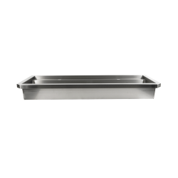 ÉVIER INOX 1 ROBINET 1200MM BOUCHON DE VIDANGE ET COUVERCLE ANTI-ÉCLABOUSSURES INCLUS   - 1200x468x438 mm