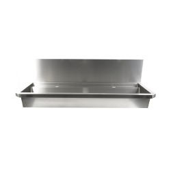 ÉVIER INOX 1 ROBINET 1200MM BOUCHON DE VIDANGE ET COUVERCLE ANTI-ÉCLABOUSSURES INCLUS   - 1200x468x438 mm