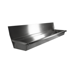 ÉVIER INOX 1 ROBINET 1800MM BOUCHON DE VIDANGE ET COUVERCLE ANTI-ÉCLABOUSSURES INCLUS - 1800x468x438 mm