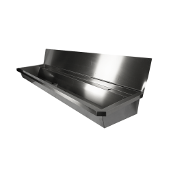 ÉVIER INOX 1 ROBINET 1800MM BOUCHON DE VIDANGE ET COUVERCLE ANTI-ÉCLABOUSSURES INCLUS - 1800x468x438 mm