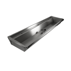 ÉVIER INOX 1 ROBINET 1800MM BOUCHON DE VIDANGE ET COUVERCLE ANTI-ÉCLABOUSSURES INCLUS - 1800x468x438 mm