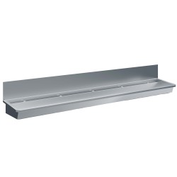 ÉVIER INOX 1 ROBINET 3000MM BOUCHON DE VIDANGE ET COUVERCLE ANTI-ÉCLABOUSSURES INCLUS - 3000x468x438 mm