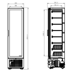 Armoire réfrigérée négative blanche - 221 litres