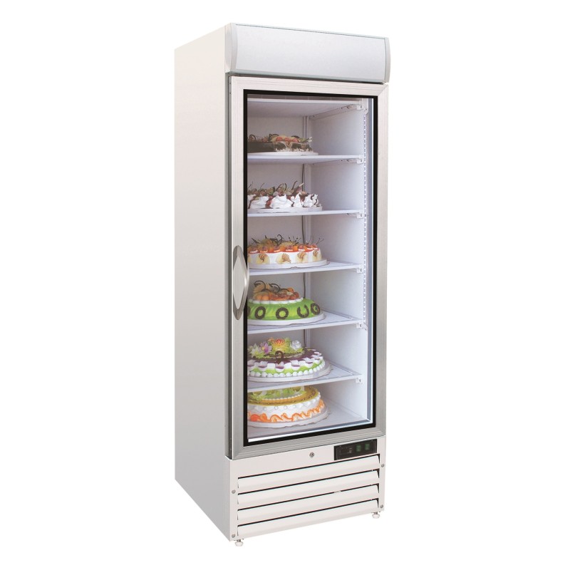 Armoire réfrigérée négative -18/-24°C - 1 porte vitrée battante - 578 litres