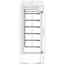 Armoire réfrigérée négative -18/-24°C - 1 porte vitrée battante - 578 litres