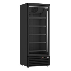 Armoire réfrigérée full black négative -18/-22°C - 1 porte vitrée battante - 600 litres