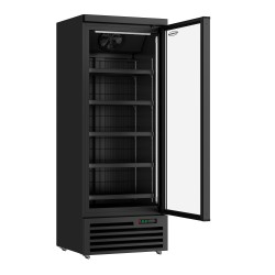Armoire réfrigérée full black négative -18/-22°C - 1 porte vitrée battante - 600 litres