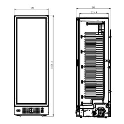 Armoire réfrigérée négative full black - 382 litres