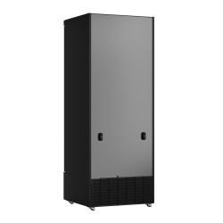 Armoire réfrigérée full black positive 0/+10°C - 1 porte vitrée battante - 600 litres