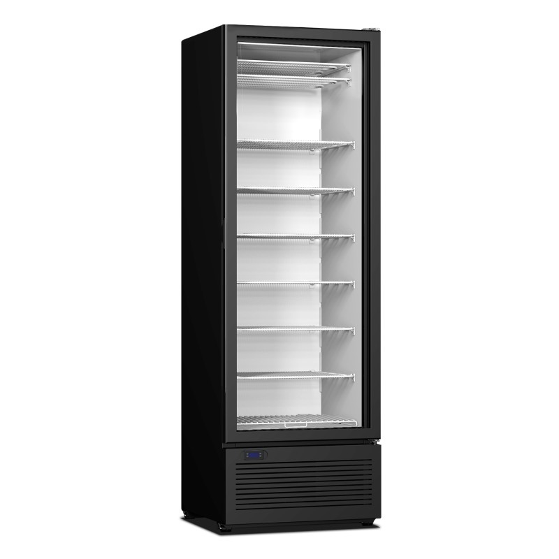 Armoire réfrigérée négative noire avec intérieur blanc - 400 litres