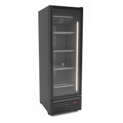 Vitrine murale réfrigérée full black négative -18/-23°C - 1 porte vitrée battante - 500 litres - Combisteel