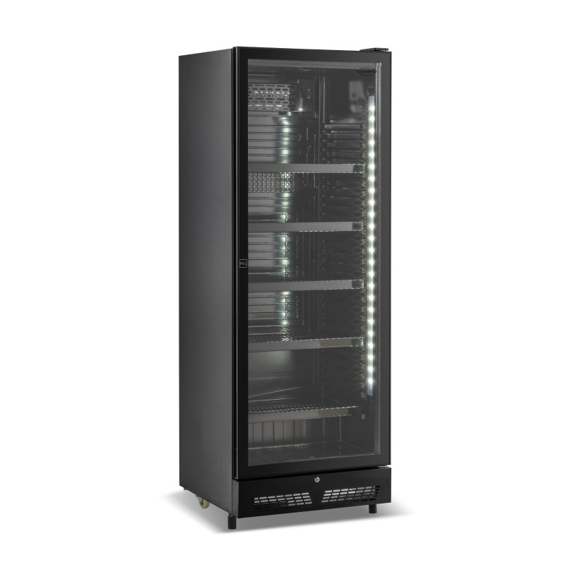 Vitrine murale réfrigérée full black positive ++2/+10°C - 400 litres - Combisteel
