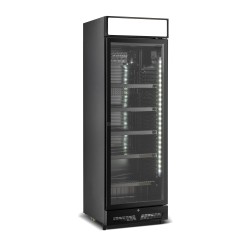Vitrine murale réfrigérée full black positive avec canopy +2/+10°C - 400 litres - Combisteel