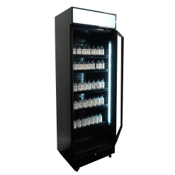 Vitrine murale réfrigérée full black positive avec canopy +2/+10°C - 400 litres - Combisteel