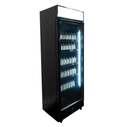 Vitrine murale réfrigérée full black positive avec canopy +2/+10°C - 400 litres - Combisteel