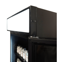 Vitrine murale réfrigérée full black positive avec canopy +2/+10°C - 400 litres - Combisteel