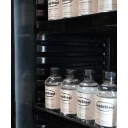 Vitrine murale réfrigérée full black positive avec canopy +2/+10°C - 400 litres - Combisteel