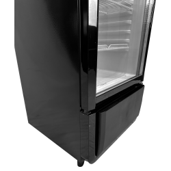Vitrine murale réfrigérée black positive +1/+10°C - 240 litres - 4 étagères - Combisteel