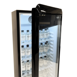 Vitrine murale réfrigérée black positive +1/+10°C - 280 litres - 5 étagères - Combisteel